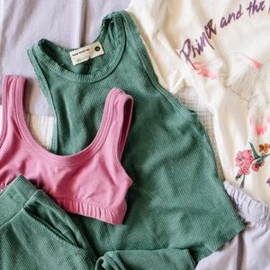 Hemp + organic cotton rib tank USA made